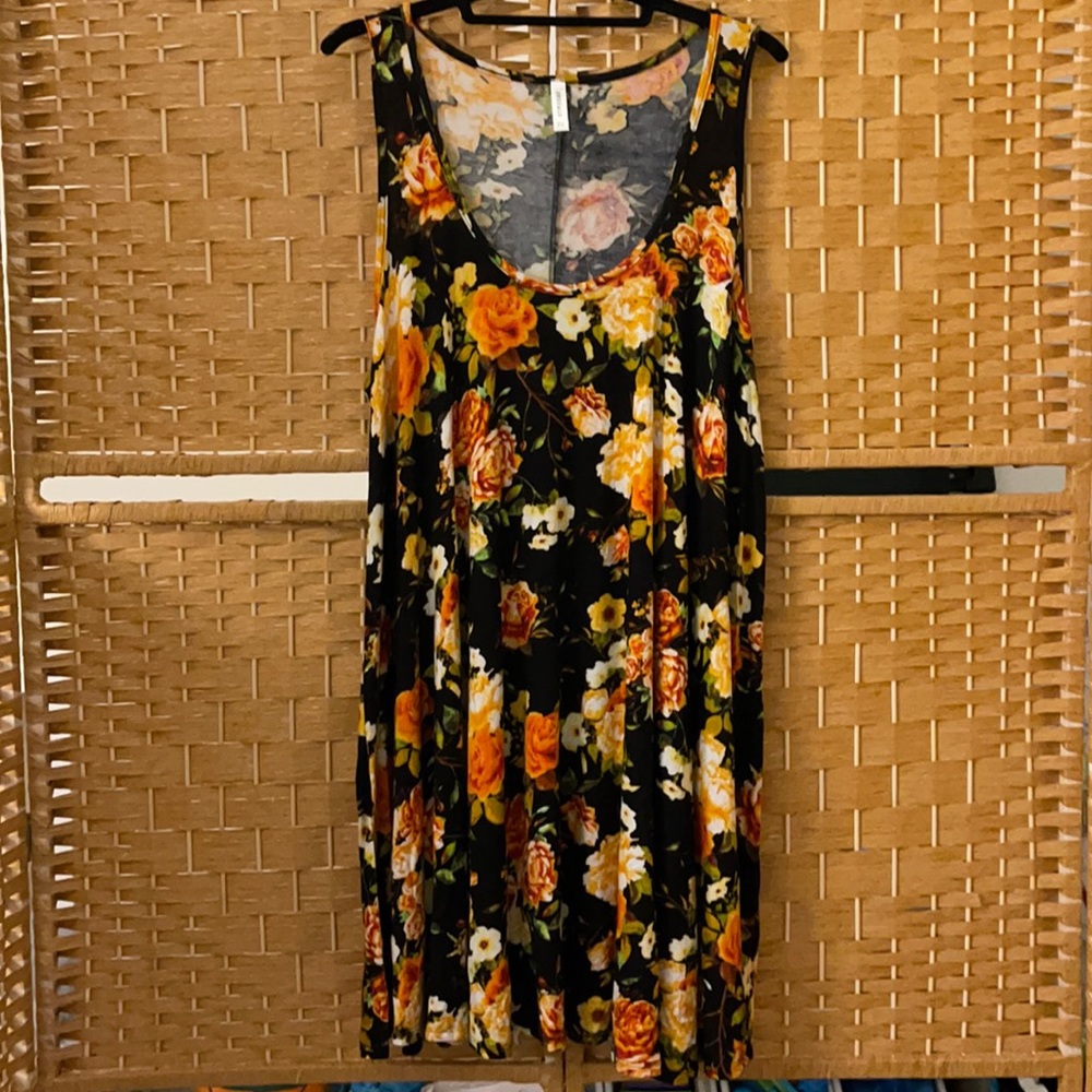 PLUS floral mini dress/tunic